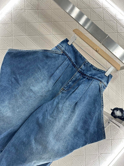Lo 2025 new product Super cool denim cropped pants