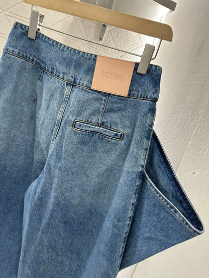 Lo 2025 new product Super cool denim cropped pants