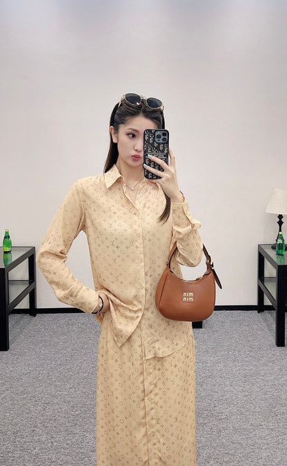 L 2025 new products Shirt and skirt suit
