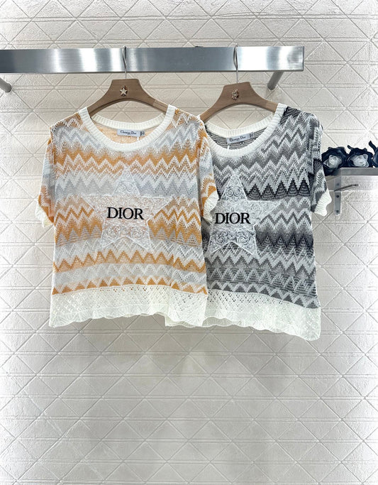 D 2025 new products Embroidered knitted top