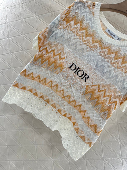 D 2025 new products Embroidered knitted top
