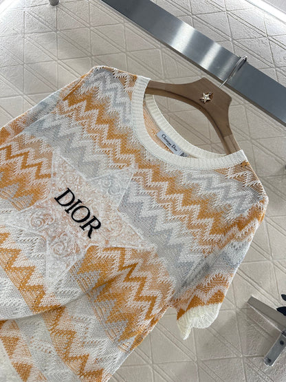 D 2025 new products Embroidered knitted top