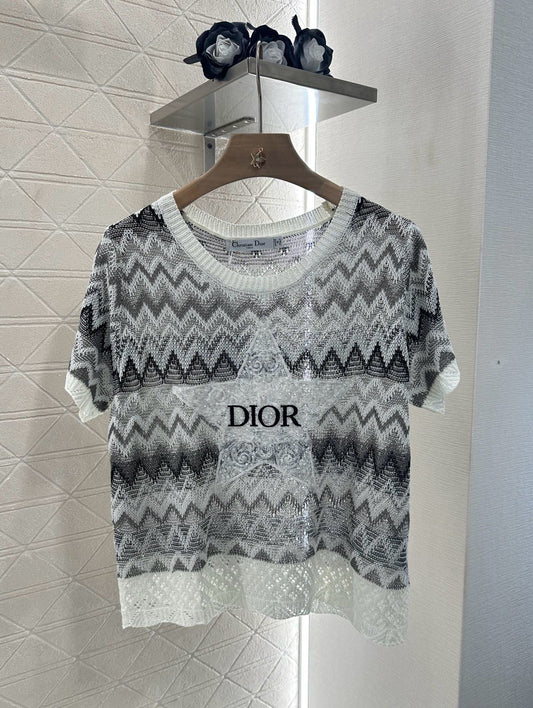 D 2025 new products Embroidered knitted top
