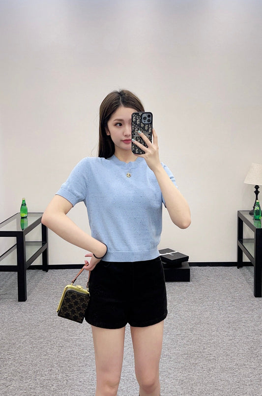 C 2025 new products Knitted short sleeves