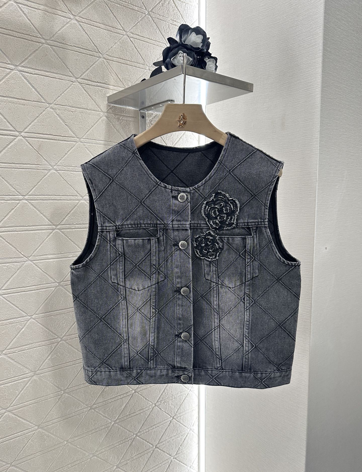 C 2025 new products Denim vest and short skirt set