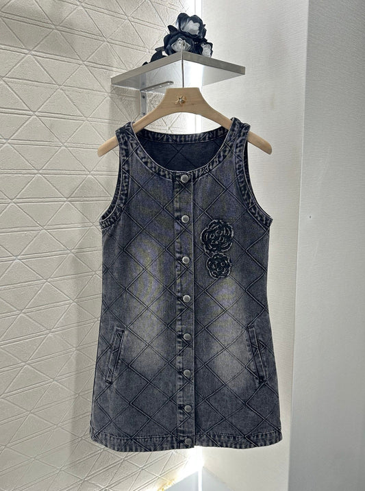 C 2025 new product Denim vest skirt
