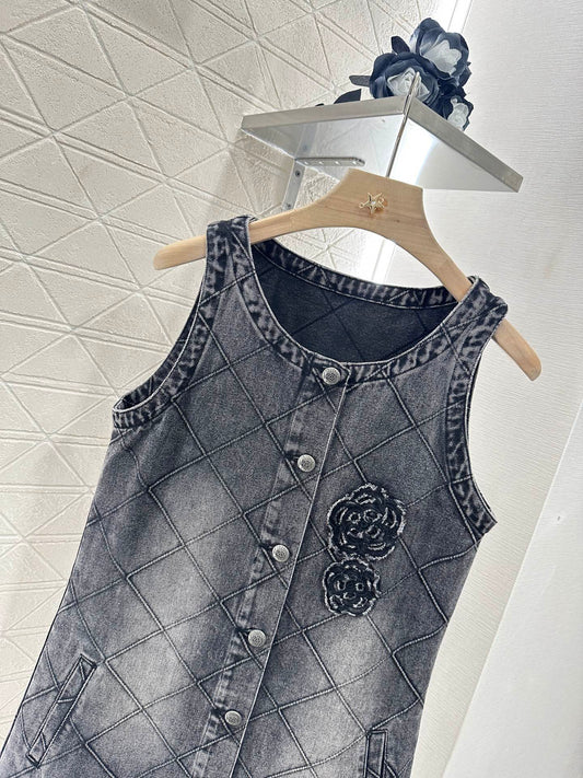 C 2025 new product Denim vest skirt