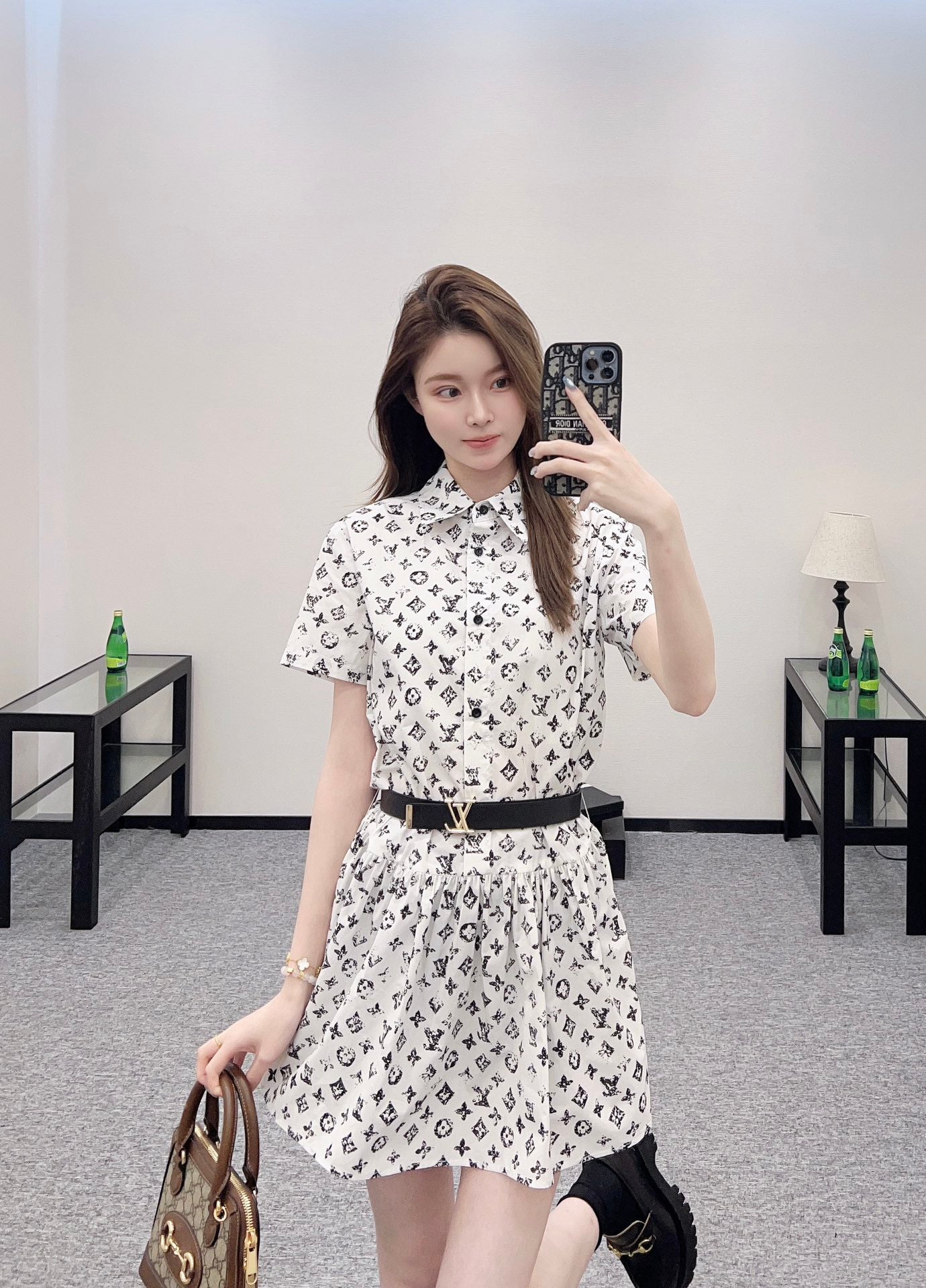 L 2025 new product Short-sleeved dress