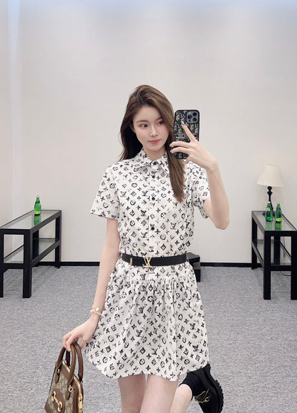 L 2025 new product Short-sleeved dress