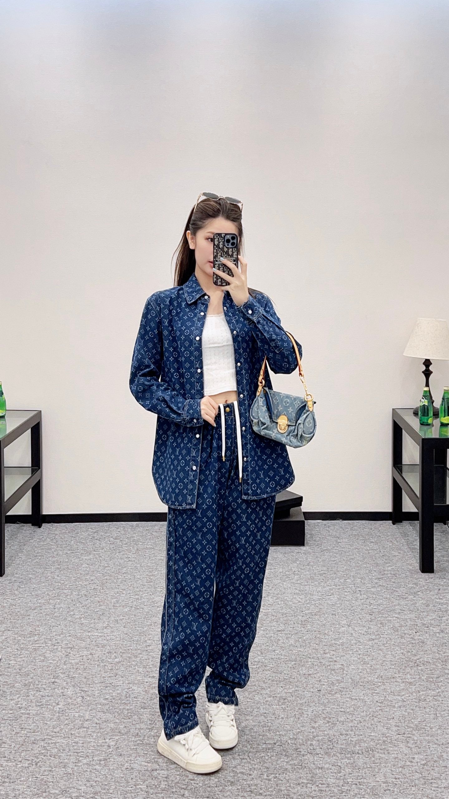 L 2025 new products Shirt and jeans trousers set