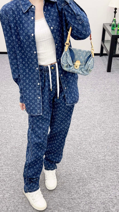L 2025 new products Shirt and jeans trousers set