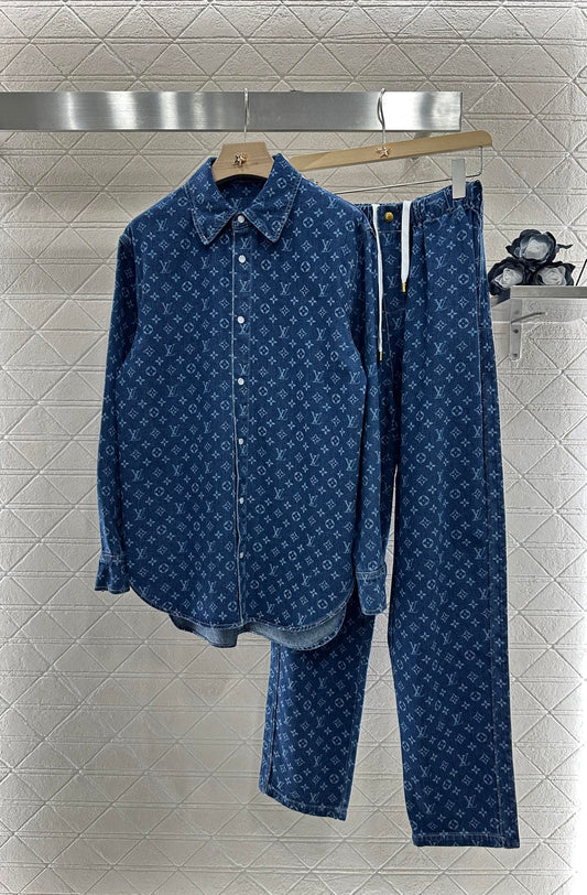 L 2025 new products Shirt and jeans trousers set