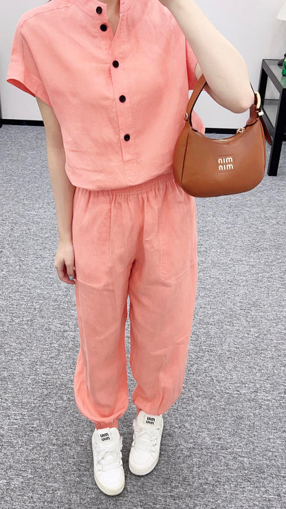 Lor 2025 new arrivals Harem pants suit