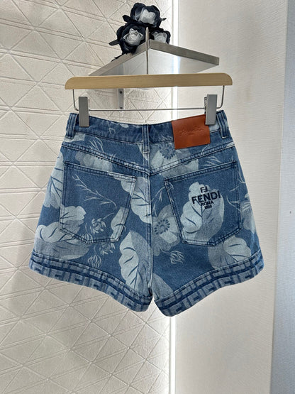 F 2025 new product Denim jacket and shorts set