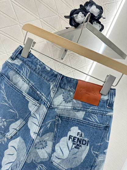 F 2025 new product Denim jacket and shorts set