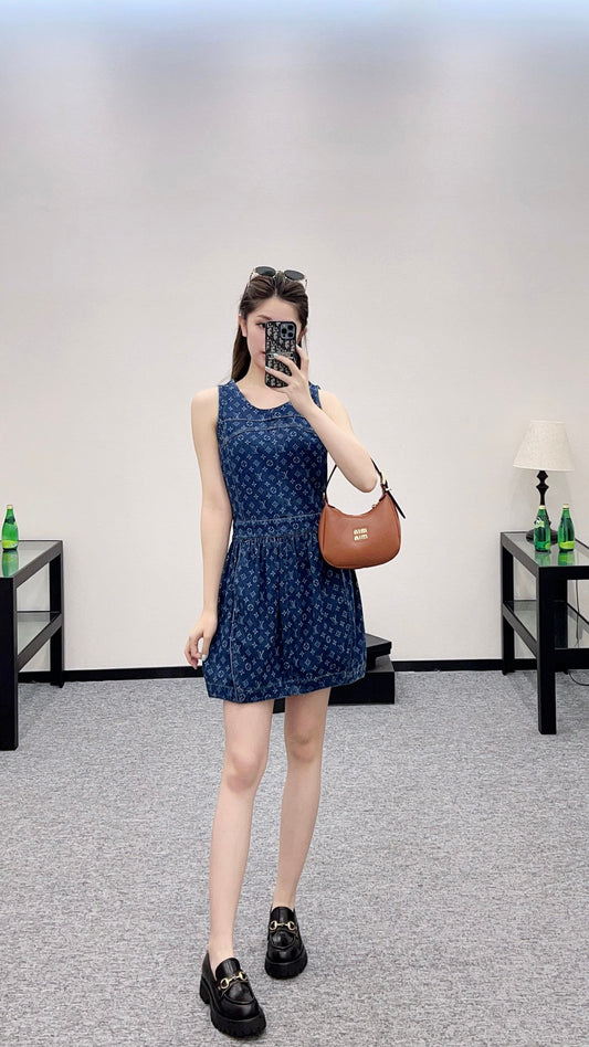L 2025 new product Denim vest skirt
