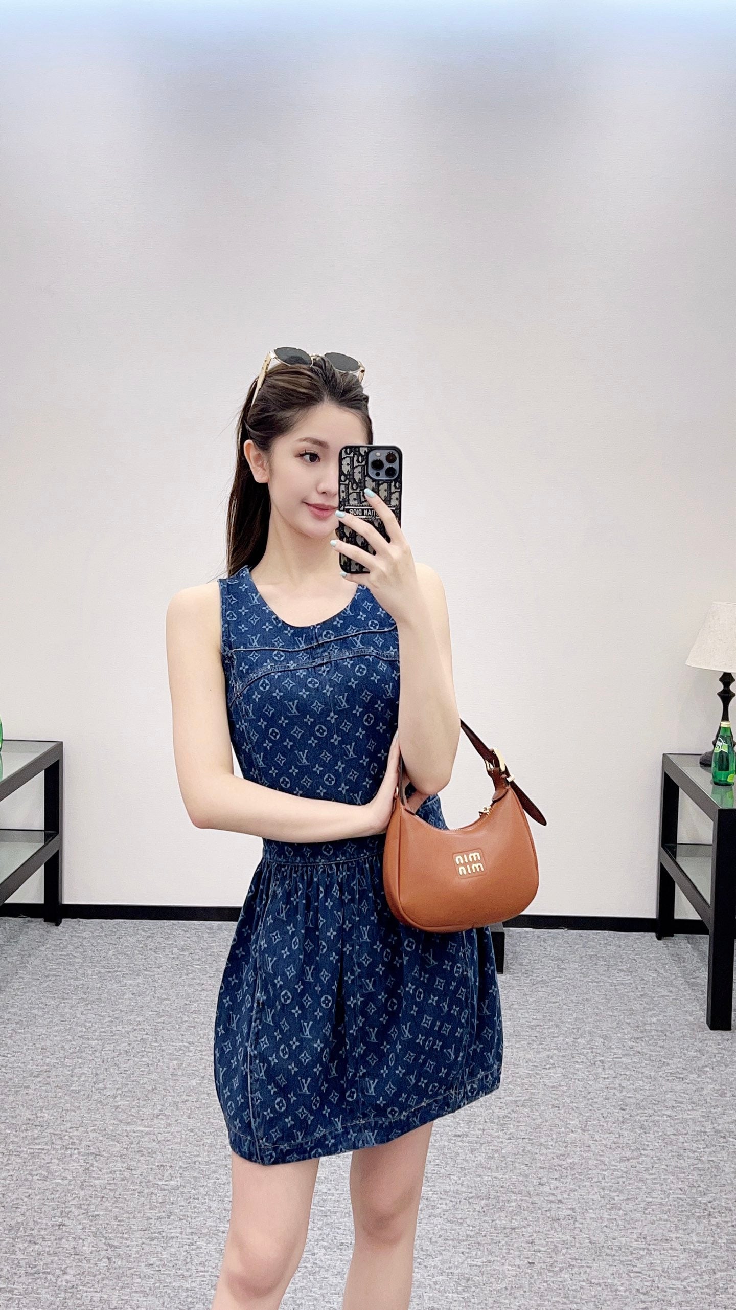 L 2025 new product Denim vest skirt