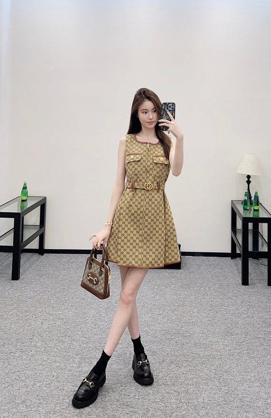 G 2025 new product Belt vest dress