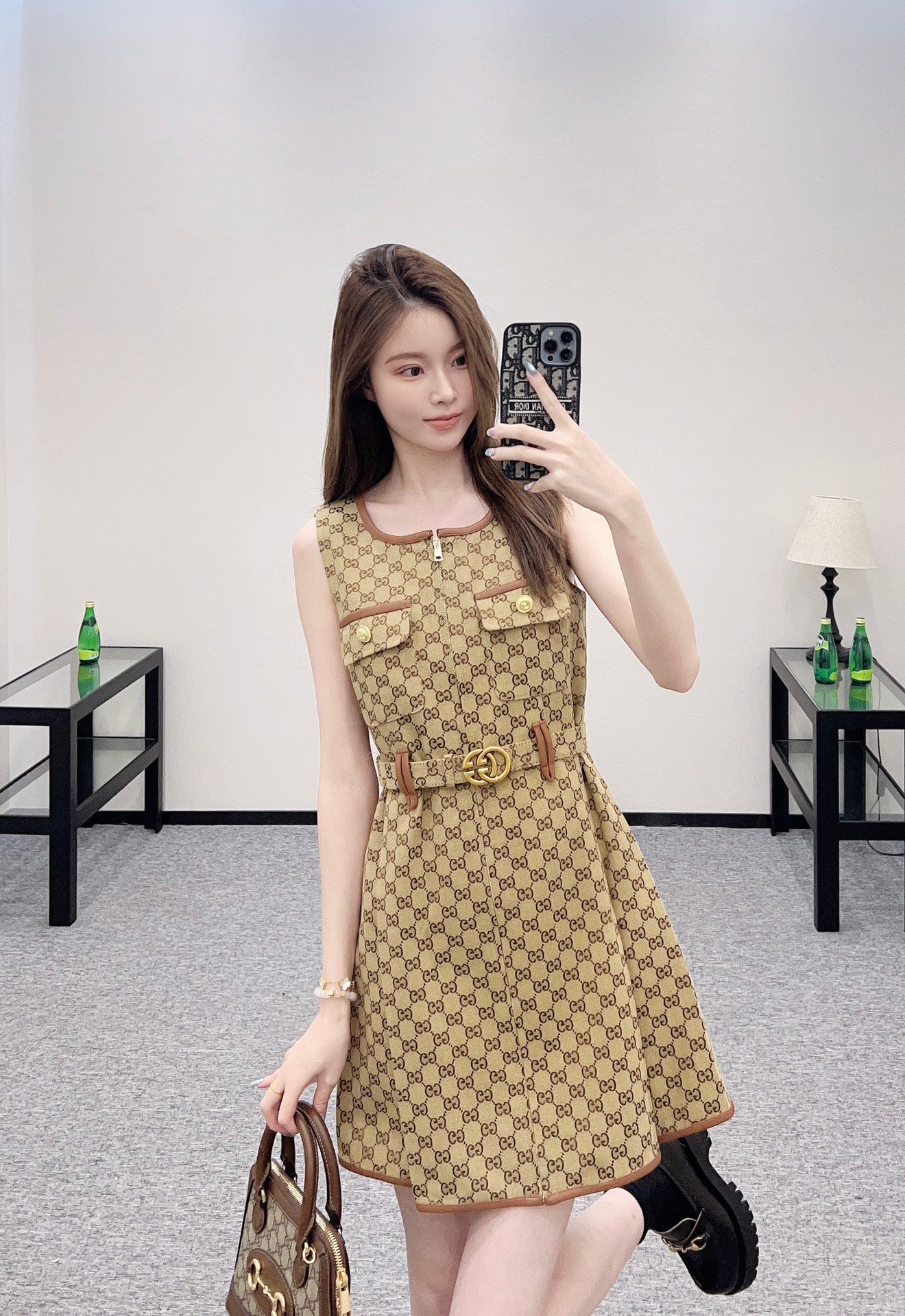 G 2025 new product Belt vest dress