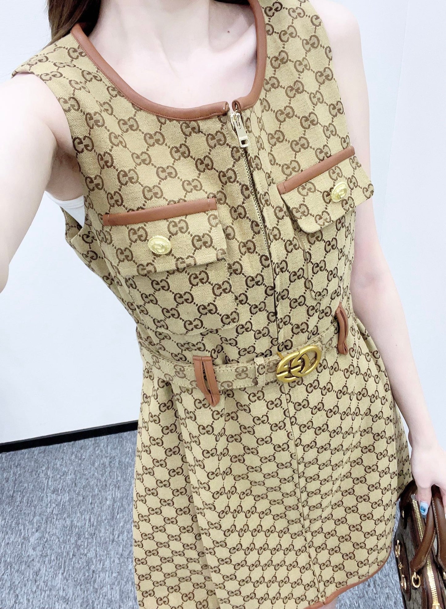 G 2025 new product Belt vest dress