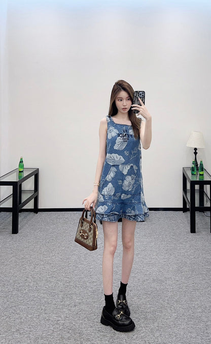 F 2025 new product Fishtail vest dress