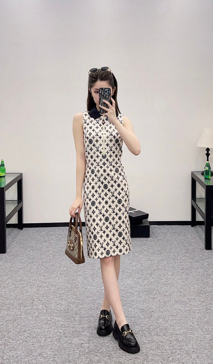 L 2025 new product Printed vest dress