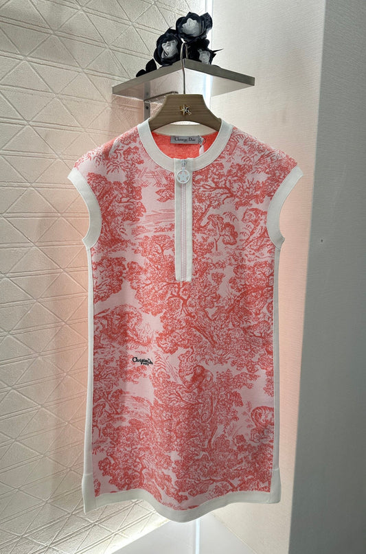 D 25 new product Knitted jacquard vest dress