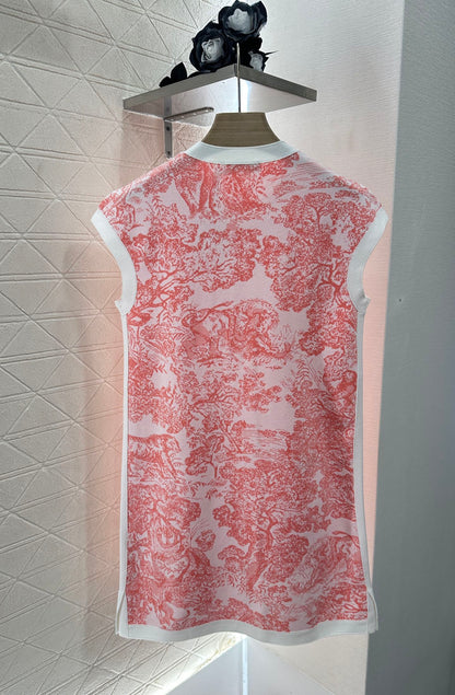 D 25 new product Knitted jacquard vest dress