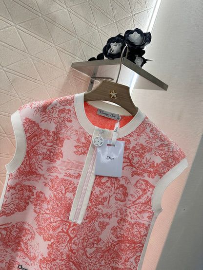 D 25 new product Knitted jacquard vest dress