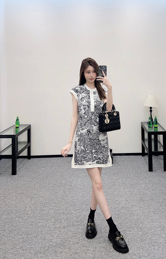 D 2024 new product Knitted vest dress