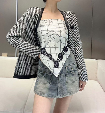 C* New Arrival Silk Scarf Top