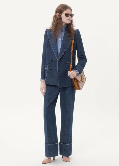 V 2025 new products Denim suit and trousers set