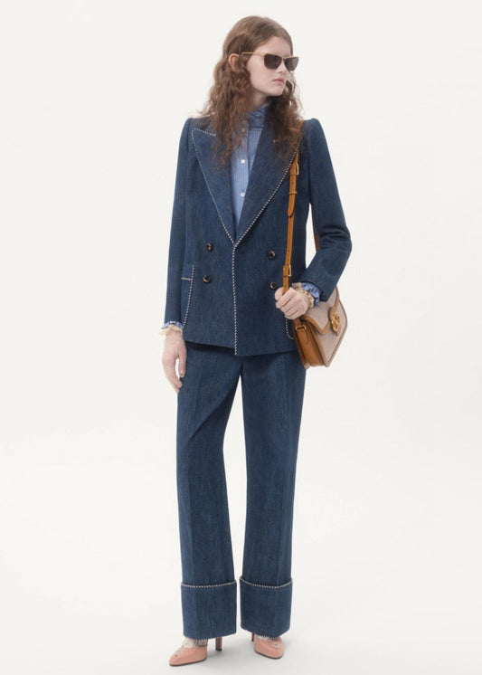 V 2025 new products Denim suit and trousers set