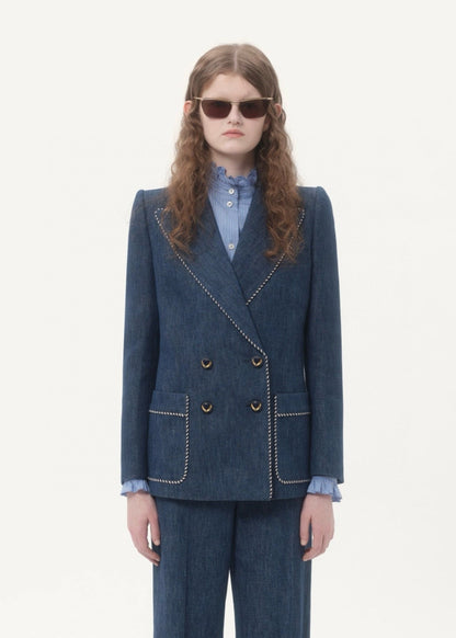 V 2025 new products Denim suit and trousers set