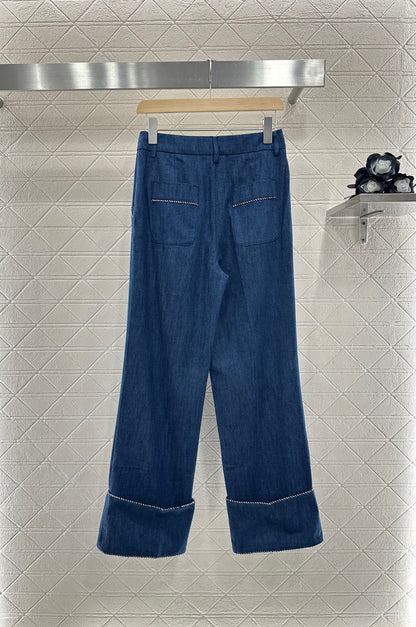 V 2025 new products Denim suit and trousers set