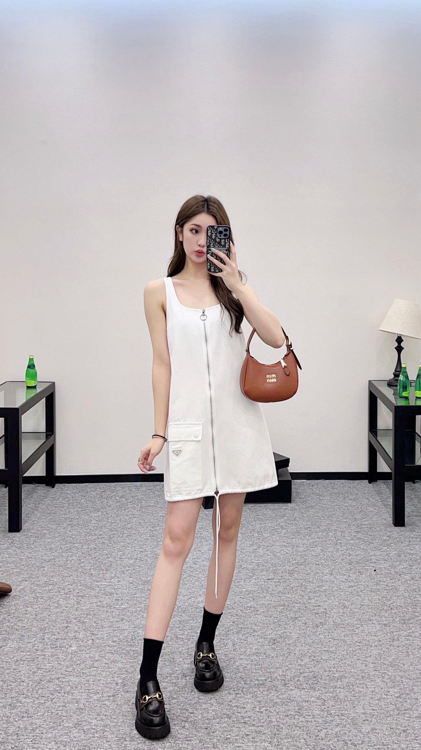 P 2025 new product Denim vest skirt