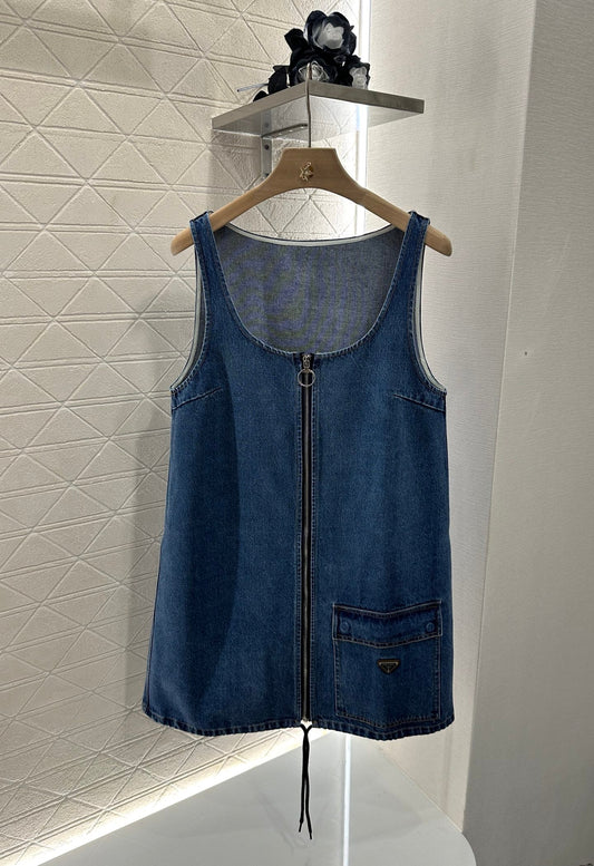 P 2025 new product Denim vest skirt