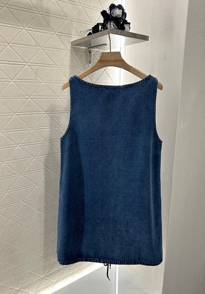 P 2025 new product Denim vest skirt