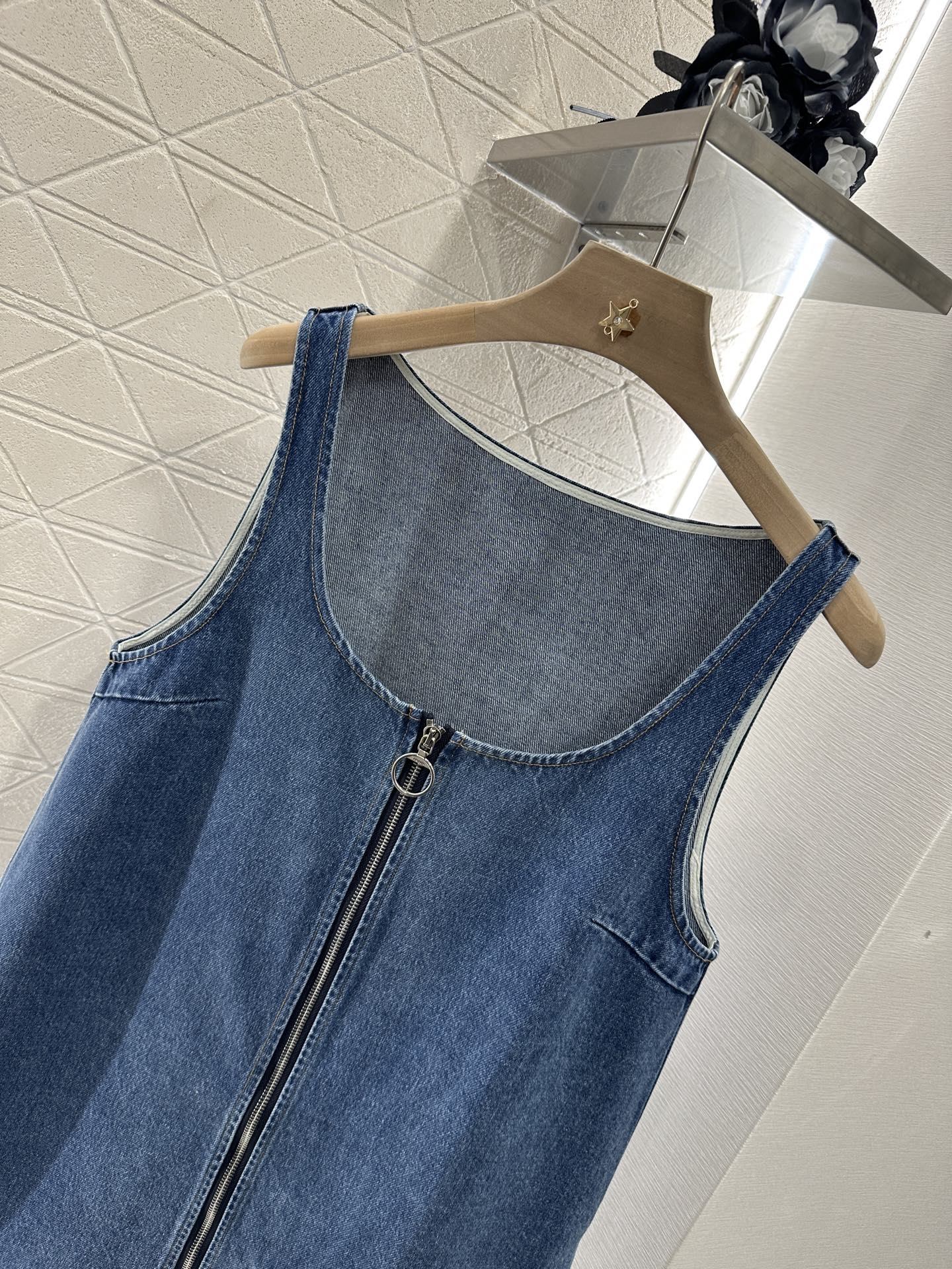 P 2025 new product Denim vest skirt