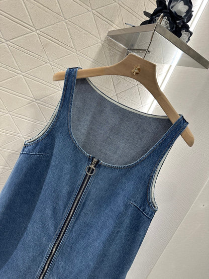 P 2025 new product Denim vest skirt