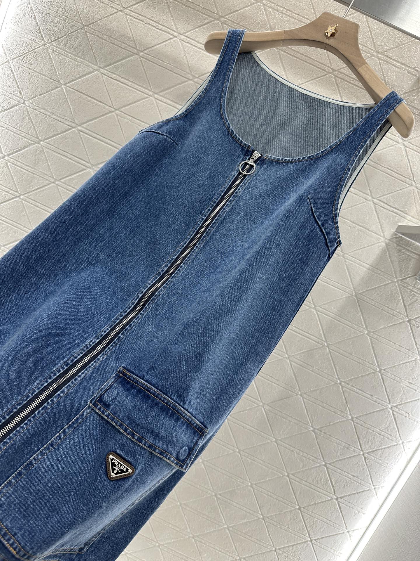 P 2025 new product Denim vest skirt