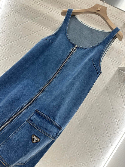 P 2025 new product Denim vest skirt