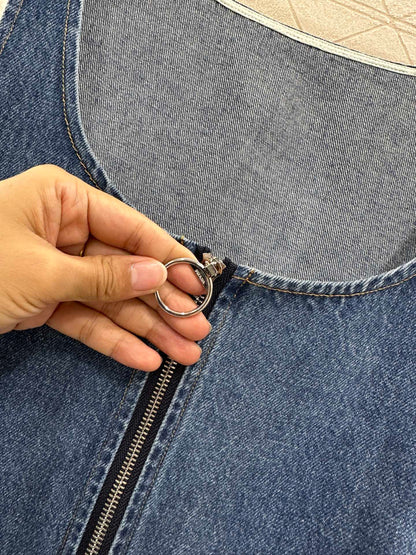 P 2025 new product Denim vest skirt
