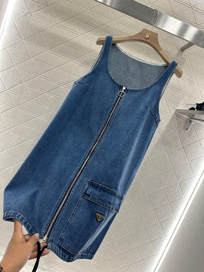 P 2025 new product Denim vest skirt