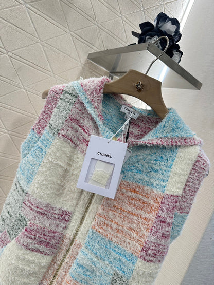 C 2025 nouveau produit Gilet tricoté à capuche 