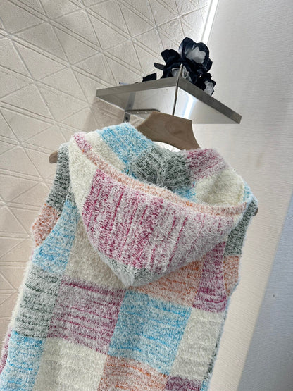 C 2025 nouveau produit Gilet tricoté à capuche 