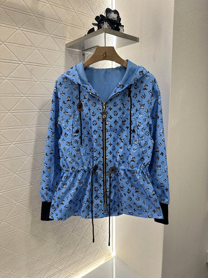 L New Arrival Hooded Jacket and Shorts Set