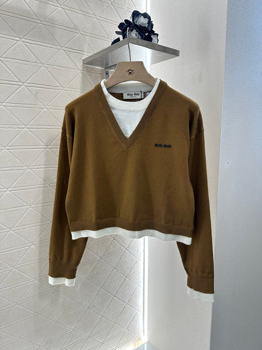 M 2025 new product Knitted long-sleeved sweater