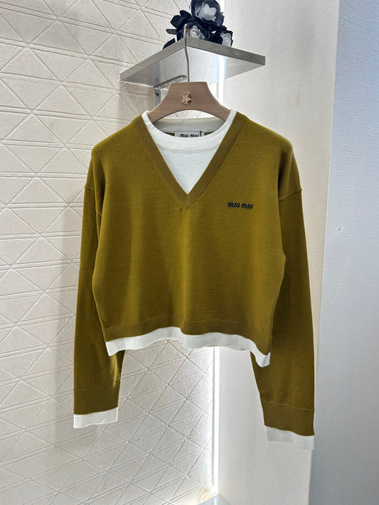 M 2025 new product Knitted long-sleeved sweater