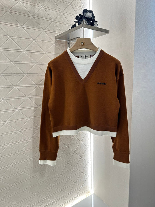 M 2025 new product Knitted long-sleeved sweater